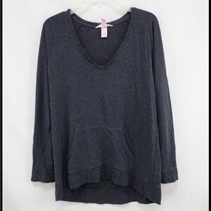 Victoria's Secret Charcoal Long Sleeve V-Neck Top